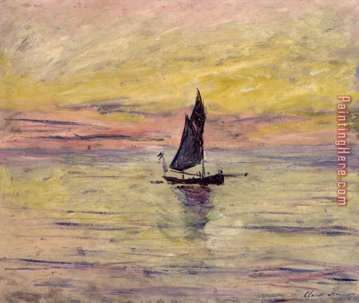 Claude Monet The Sailing Boat Evening Effect